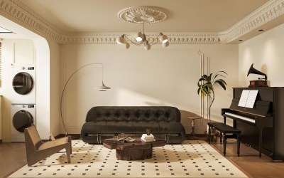 法式复古客餐厅3D模型下载